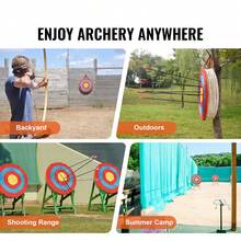 Archery Target, 5 Layers 20" Arrow Target, Traditional Solid Straw Round Archery Target Shooting Bow, Hand-Made Arrows Target, Coloured Rope Target For Backyard Outdoor Hunting Shooting Practice - 20x20x4 Inches - View 7