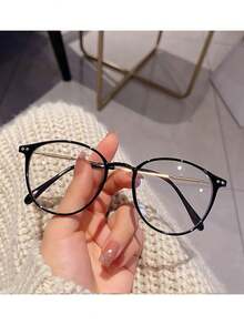 1pc Fashion Women's Eyeglasses, Unique European Style Glasses Suitable For Reading - Multicolor - View 8