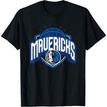 Dallas Mavericks NBAOfficial Hang Time T-Shirt - Black, Small, Classic Fit, Short Sleeve, Crew Neck, Cotton Blend, Polyester Blend, Unise - 黑色 - 查看 1