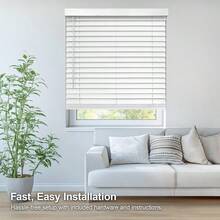 Faux Wood Blinds , Window Blinds , Wood Blinds , Window Shades , Window Treatments , Blinds Amp Shades , Window Shades For Home , Wooden Blinds , Basic White , 34W X 60H - B084LMSZDN - View 11