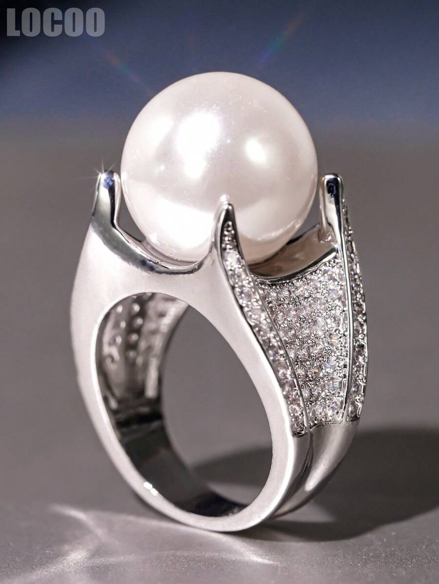 1 PC Fashion Cubic Zirconia Ring For Women For Wedding Engagement Anniversary Party Jewelry Valentine's Day Gift - 2# - View 1