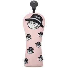 A Fun Fisherman Pattern Pink Golf Club Head Cover, Embroidered Pattern Design, Enhanced Golf Club Protection, Golf Accessories, PU Material. - Multicolor - View 11