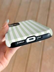1 pieza Funda dura de teléfono con cobertura completa, de diseño artístico minimalista con patrón de rayas coloridas y acabado brillante, compatible con Samsung/ 11/12/13/14/15/16/17 Pro Max, versión internacional, no la versión nacional - Multicolor - Ver 4