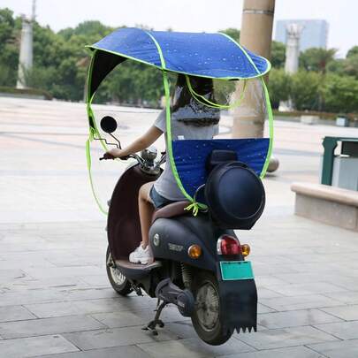 Waterproof Universal Mobility Scooter Rain Cover | Detachable All-Weather Rain & Sun Protection Canopy | Foldable For Easy Storage