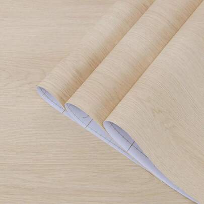Thick Wood Grain Adhesive Wallpaper, Waterproof Moisture-Proof Wood Grain Contact Paper, Furniture Renovation, Wardrobe, Cabinet, Tabletop, Door, Decorative Wallpaper