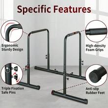 Height-Adjustable Dip Bar Station, 78.74–99.06 Cm, With A Load Capacity Of Up To 249 Kg, Suitable For Home Or Gym Use, With Easy Assembly. - A - View 4