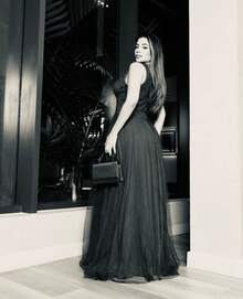Plus Size Bridesmaid Dress For Curvy Women, With A Bow At The Waist. - 寶藍色 - 查看 2