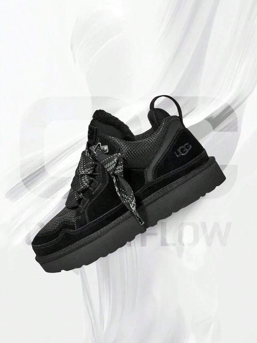 UGG Lowmel  (Women's)- Women's Cozy Indoor-Outdoor & Snow Day Wear Shoes With Cloud-Level Comfort, Low-Profile Casual Design For Autumn Winter,Back To School Event -Easter Gift - Snow Boots-1144032 BLK - 黑色 - 查看 1