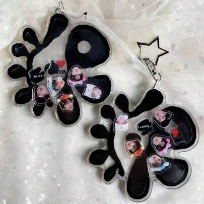 CORTI/S 韩国男团可爱摇铃钥匙扣，亚克力星星吊坠，包包配饰，返校礼物