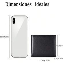 CAIBAOLAI Minimalist RFID Blocking Leather Wallet, Unisex Credit Card Holder, Ultra-Thin Men's Wallet - Multicolor - View 6