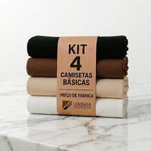 Basic Plain T-Shirt Kit Of 4 Units, Earth Tones, 100% Cotton - Nhiều màu - Xem 1