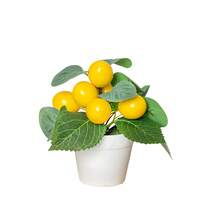 6-Inch Artificial Lemon Plant Potted Fake Lemon Tree, Small Potted Decor For Indoor/Outdoor, Home, Bathroom - A - View 12