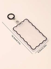 1 pieza Soporte de tarjeta acrílico transparente y creativo (Funda de tarjeta + Llavero), resistente al agua, adecuado para tarjetas de estudiante, tarjetas de identificación de empleados/tarjetas de juego, fundas protectoras para tarjetas de fotos, tarjetas de comida, tarjetas de autobús creativas y artículos de primera necesidad. Actualmente en promoción de vuelta al colegio. - Porta tarjetas de acrílico - Ver 9