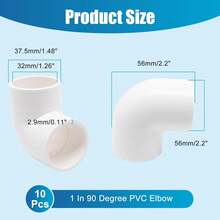 90 Degree PVC Conduit Elbow Fitting, Widely Applicable - 90-degree Elbow - 10 Pieces - View 3