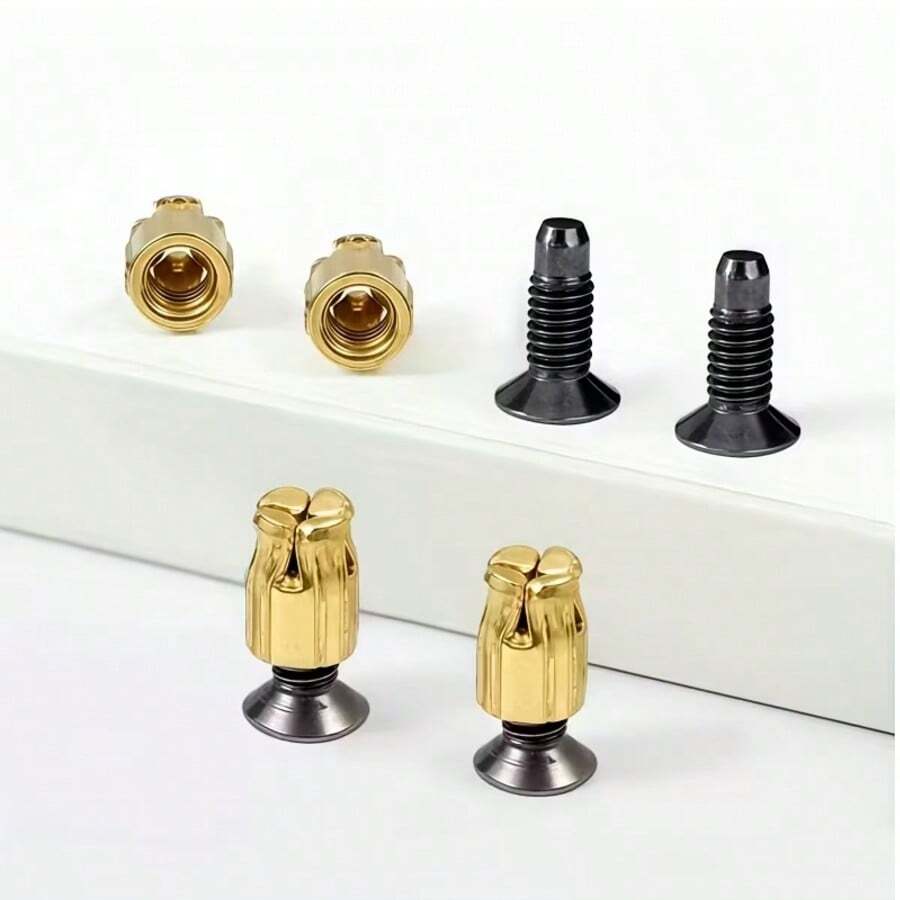 50/80pcs Reusable Hinge Extension Clips - Sturdy Metal Furniture Connectors, Seamless Design, Gold Plated - Multicolor - View 1