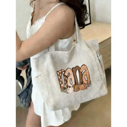 Kadınlar için Kadife Tote Çanta, Şık Büyük Kapasiteli Kanvas Omuz Çantası, Her Mevsim Alışveriş ve İş Çantası, Yılbaşı, Noel, Doğum Günü (Büyükanne, Anne, Sevgili) için Mükemmel Hediye, Günlük Kullanım ve Seyahat, Şık Ramazan Hediyesi