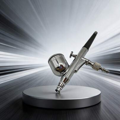 0.3毫米高精度喷笔套装，模型上色、美甲、蛋糕装饰DIY工具，配件包括气动接头、扳手、滴管