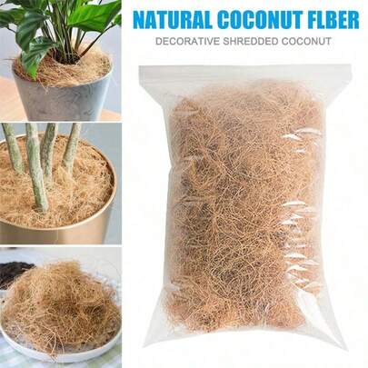 100g Natural Coconut Fiber Mat - Protects Garden Plant Soil, Breathable Insulation Bird Nesting Mat/Pot Cover, Reusable Coconut Fiber Mat, Suitable For Christmas Gardening, Poultry/Plant Protection, Bird Nesting Mat, Plant Protection, Durable Material.