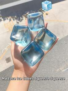 新款麦芽糖冰块挤压玩具，透明水块慢回弹减压挤压玩具冰块玩具 - 彩色 - 查看 2