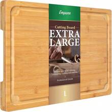 Extra Large Cutting Board, 16\ Bamboo Cutting Boards For Kitchen With Juice Groove And Handles Kitchen Chopping Board For Meat Cheese Board Heavy Duty Serving Tray, L, - 16inchLx10inchW - View 1