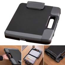 Clipboard With Storage Case Plastic A4 Clipboard Storage Box For School&Office U - Black - View 4