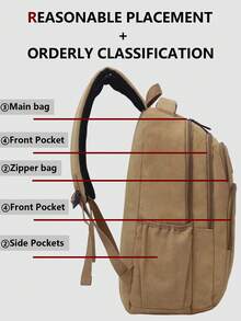 Ba lô nylon nhiều ngăn kiểu dáng Preppy dành cho nam; Có thể đựng laptop công sở 15.6 inch; Túi đi học nhẹ nhiều ngăn; Túi du lịch dung tích lớn; Túi đi làm hàng ngày tiện lợi; Túi sách đa chức năng; Thích hợp cho học sinh, học sinh trung học cơ sở, trung học phổ thông, y tá, giáo viên, doanh nhân, du lịch và nghỉ mát, công tác, đi làm hàng ngày, mua sắm, văn phòng, hẹn hò, leo núi, đào tạo, làm việc, quà tặng sinh nhật, quà tặng ngày lễ. - Nhiều màu - Xem 5