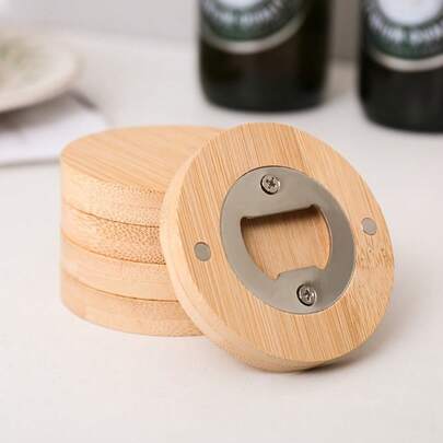 2/4pcs Handmade Blank Refrigerator Magnets Bottle Openers, Suitable For Beverages And Beer, Creative Home Decor, Large Capacity, Perfect Gift Choice, Applicable For Kitchen, Wedding And Party, Beverage Tool, Essential For Home Bar, Rustic Style Decor, Handcrafted Design, Durable Material, Smooth Surface, Multi-Functional Bottle Opener, Beer Opener, Home Entertainment Supplies, Wedding Planning