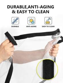 Anti-Mosquito Black Window Screen, Zipper Mesh, Hook And Loop Fastener, Insect Fly Bug Protector, Washable Net - Black - View 5