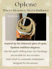 Mirror Acrylic Crescent Moon Box Handbag, Oversized Crescent Bag, Fashion Versatile Chain Shoulder/Crossbody Purse, Phone, Lipstick, Earphone Storage, Valentine's Day Gift, Comfortable And Fashionable, Stylish Handbag, Personalized Gift Choice, 2026 Accessory, Fashionable Style Suitable For All Occasions, Affordable Luxury Feel, Rebellious Party Bag, Perfectly Suitable For Parties, Weddings, Balls, Dinners/Banquets, Elegant Ladies Bag, Party Bags,Perfect For Party Wedding Prom Dinner/Banquet Matching With Holiday Party Dress Evening Dress & Sequin Dress Can Be Used As Valentine's Day, Thanksgiving, Halloween,Christmas Gift - 金色 - 查看 11