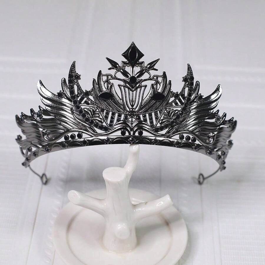 1-Piece Set - Black Crown Stage Show Dress Accessories Dress Headpiece - 黑色 - 查看 1