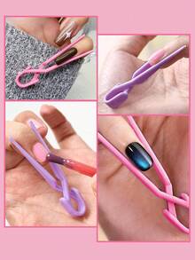 100pcs Extended Nail Mold Fixing Clip, Nail Clip, Used To Fix Nails Acrylic Gel Nail Clip Tool, Used To Shape Painting And Clip Nail Polish Protector Finger Clip Gel Extended Protector Nail Art, 1/10/20/30/50/60/70/80pcs. - View 7