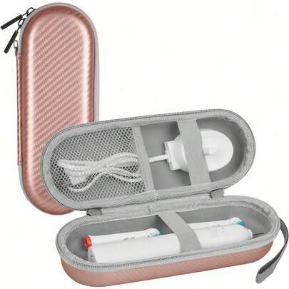 Electric Toothbrush Travel Case, Protective Storage Bag With Sturdy Zipper And Comfortable Handle, Holds Electric Toothbrush, Replacement Heads, Charger And Toothpaste, Toothbrush Organizer, Home Storage Accessory