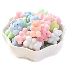 10颗可爱毛绒小熊软糖珠，12*18mm竖孔，趣味小熊亚克力珠子吊坠，适合女性珠宝制作，手链项链DIY派对耳环 - 小熊 - 查看 7