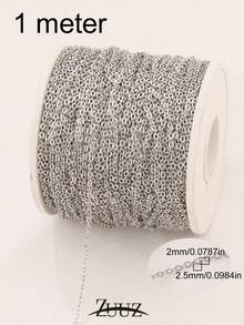 1Meters Stainless Steel Chain Necklace DIY O Shape Cross Chains For Bracelets Chain Necklace Handmade Supplies Jewelry Making Components - Chain - View 18