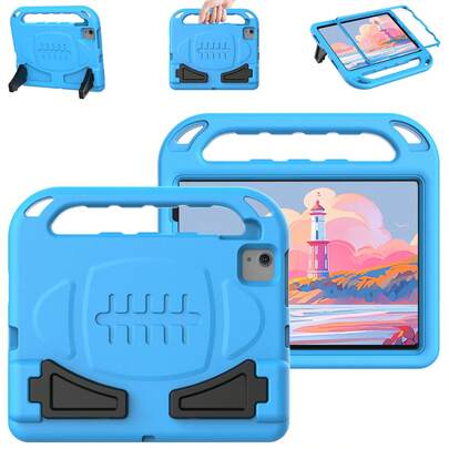Kids Tablet EVA Case With Built-In Screen Protector, Shockproof Handle Stand For 11th A16 2025/10th/Air M3/Air M2/2nd/3rd/4th/5th/6th/7th/8th/9th/Air2/Air4/Air5 Generation & Mini 1st/2nd/3rd/4th/5th 7.9inch & Galaxy Tab A11/A11+/A9/A9+/A8/ Tab A 8.4 2020& Fire HD 10/Max 11 2023 & For TC L Tab 8 Le 2023 & Onn 8.0 2022 & Fire HD 8/HD 8 Plus 2020/2022