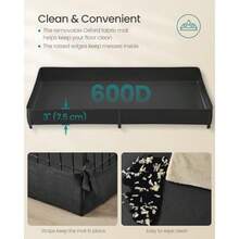 Pet Playpen Small Animal Cage Exercise Pen And Enclosure 48.4 X 24.8 X 18.1 Inches ULPI07H - màu đen - Xem 7