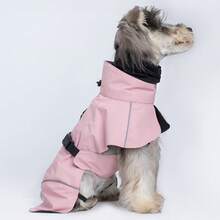 Áo mưa cho thú cưng, áo mưa kiểu poncho hai cổ cho chó, có thể điều chỉnh với lỗ xỏ dây xích, chống thấm nước, thoáng khí và phản quang, phù hợp cho chó cỡ vừa và nhỏ, chuyên dụng cho việc đi dạo ngoài trời trong ngày mưa, áo mưa chất lượng cao cho thú cưng. - Nhiều màu - Xem 16