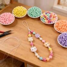 88/150pcs 12mm Rainbow Acrylic Beads - High Bright Beads Multiple Colors Available, Round Beads Suitable For DIY Jewelry Making, Bracelet, Necklace Or Handicraft Pen Decoration - Acrylic Beads - View 6