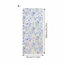 1/6pcs Daffodil Pattern Colored Glass Sticker, Static Cling Rainbow Prism Effect Privacy Protection Decal, Suitable For Home Kitchen Bedroom Bathroom Decor, Spring Countryside Style Art - Floral Colored Film - View 16