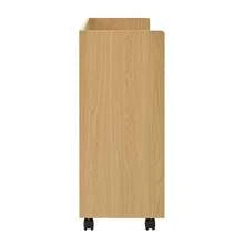 Mobile Shoe Cabinet, Universal Wheels With Brakes. Curved Top Structure. Adjustable Shelf, Soft-Close Hinges. - Khaki - View 6