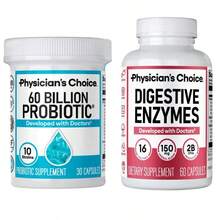 Paquete "Hack Your Tummy" de Physician's Choice: Apoyo para la hinchazón, la digestión y el sistema inmunológico para hombres y mujeres con enzimas digestivas y 60 mil millones de probióticos - 300 ml - Ver 1