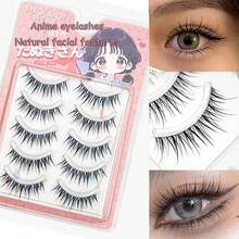 10pcs/Pack Lightweight Luxury Thai Style False Eyelashes, Natural Transparent Lash Strip, Super Realistic For Beginners Strip Lashes,Lashes,Eyelashes,Fake Lashes - Black - View 8