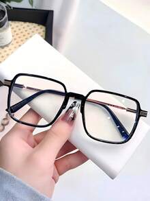 1 Pair Fashionable Ombre Ocean Eyeglasses, Suitable For Outdoor Activities, Transparent Eyewear Accessory, Valentine's Day Gift - Multicolor - View 17