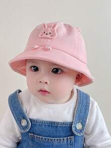 1pc Unisex Baby/Kids Bucket Hat, Princess Hat, Wholesale Children Sun Hat, Rabbit Bucket Hat For Sun Protection - Multicolor - View 5