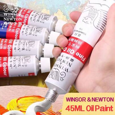 45ml/1.52oz Pintura al óleo Windsor & Newton, Tubo individual de aluminio, Pinturas al óleo profesionales de alta calidad, Adecuadas para pintura sobre lienzo, Calidad de artista, Alto poder de cobertura, Buen color, Adecuado para principiantes y artistas adultos, Excelente regalo para la temporada de regreso a clases, el Día de San Valentín y otras festividades, Juego de útiles escolares 2026