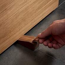 2pcs Wooden Door Stopper, Raised Creative Door Wedge, Bedroom Mobile Top Door Bumper With Anti-Slip Pad - Door Stop - View 3