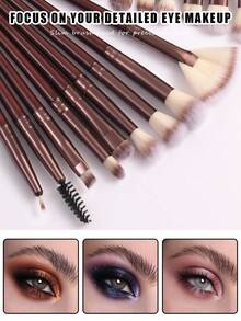 46pcs/10pcs/2pcs/1pc Complete Makeup Brush Set Includes 20 Soft Makeup Brushes, Plus 1 Travel Waterproof Makeup Bag; 5 Triangular Sponges; 5 Liquid Beauty Eggs; 5 Finger Sponges; 5 Mini Beauty Eggs; 2 Round Sponges; 2 Cushion Puff Sponges; And 1 Eyelash Curler-Ideal For Beginners - Multicolor - View 3