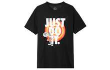 Nike A New Legacy 复古透气 Slam Dunk 图案直筒短袖 T 恤，黑色 - 黑色 - 查看 8