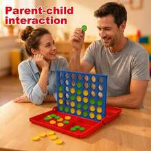 Four In A Row Game Set, Interactive Board Games For Adults, Fun Strategy Toys, Ideal Gift For Family Gatherings & Parties - Multicolor - View 2