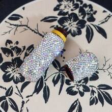 Rhinestone Sewing Needle Storage Box, Mini Portable Sewing Kit, Traveling Needle Case, Rhinestone Decor Needle Box, Household Sewing Tool Storage, Great Gift, Rotating Lid Design, Leakproof, Travel, Home Supplies, Storage Box - Diamond - View 12